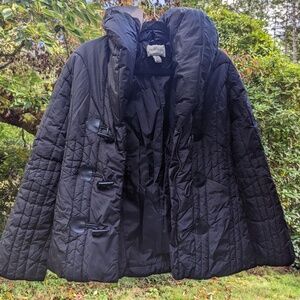White House Black Market Black Puffy Jacket Size S Small